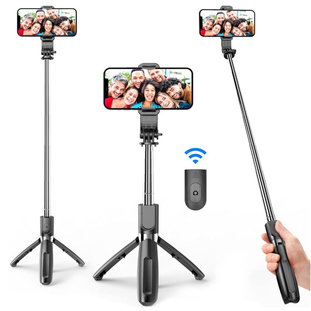 Selfie Show Selfie Stick with Bluetooth fits iPhone Pro Max 7.4" Long